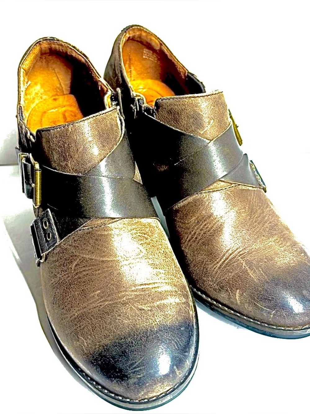 Clarks Artisan Indigo Heath Woodlark Grey Leather Ladies Dress Shoes Booties 11